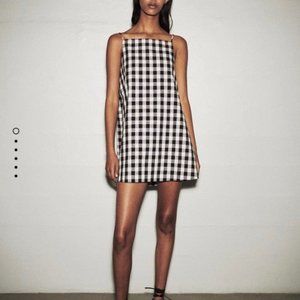 Zara Gingham Mini Dress - Size Small